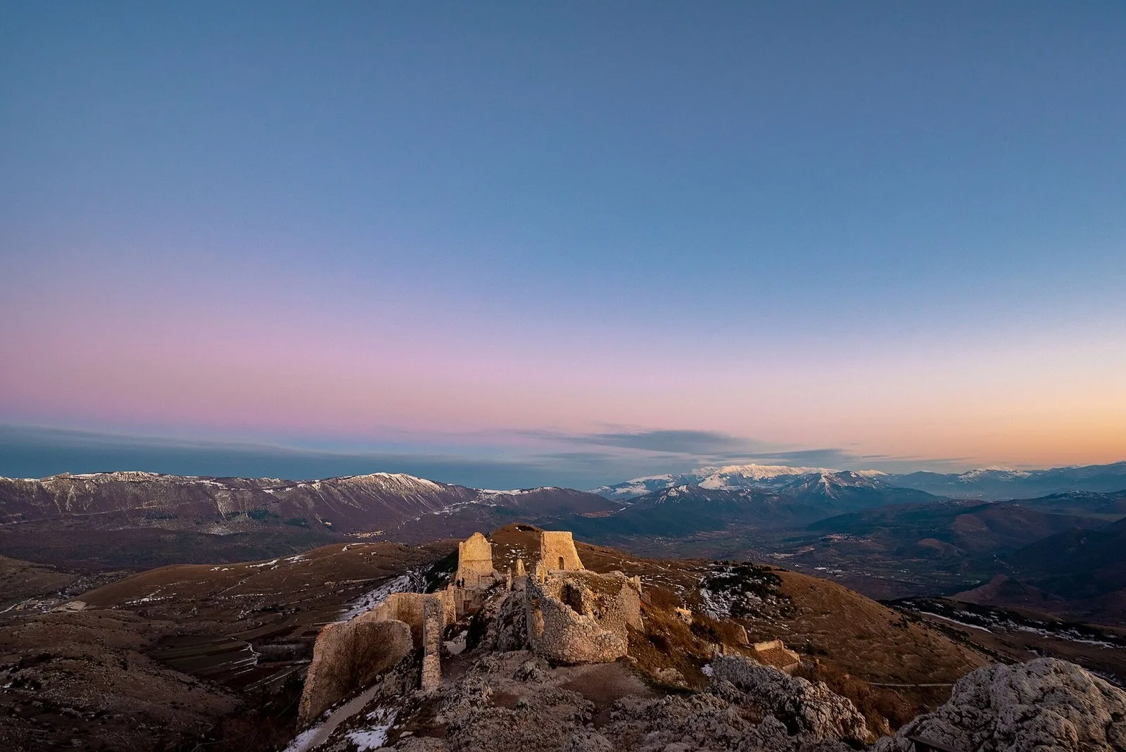 Il panorama dalla Majella verso la costa adriatica